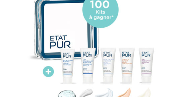 100 kits de 5 échantillons de produits de soins Etat Pur