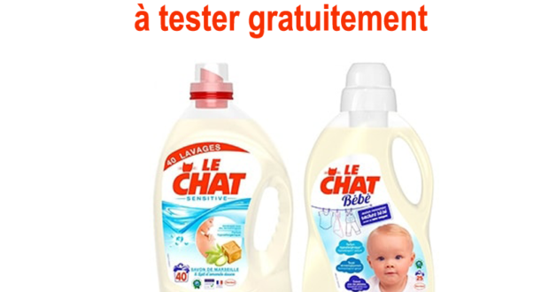 100 lessives Le Chat Sensitive et 100 Le Chat Bébé en test gratuit