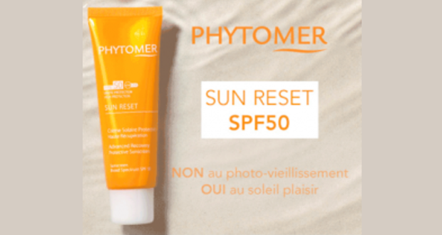 50 Soins Sun Reset crème solaire protectrice SPF 50 de Phytomer