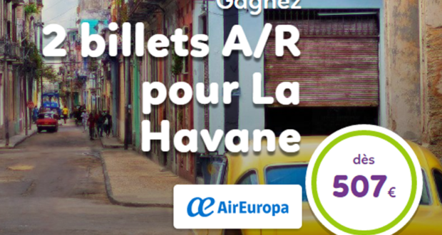 Billets d'avion AR Paris Cuba