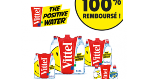 Eau Minéral Vittel 100% remboursé