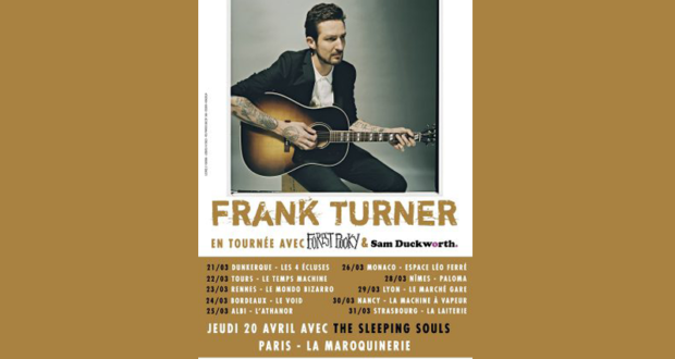 Invitations pour le concert de Frank Turner