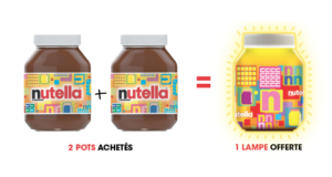 Lampe Nutella gratuite pour 2 produits achetés