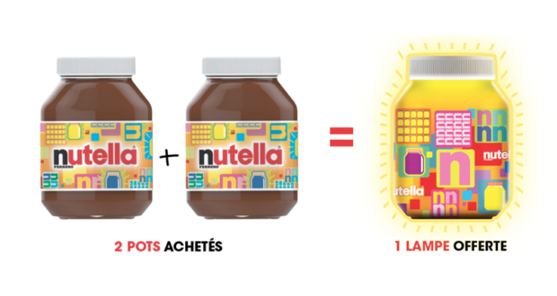 Lampe Nutella gratuite pour 2 produits achetés