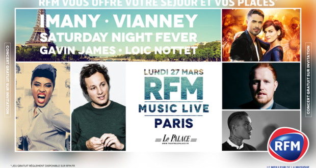 Séjour à Paris pour 2 personnes + invitations pour RFM Music live