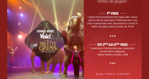 Week-end pour 4 personnes pour le spectacle de cirque Arlette Gruss