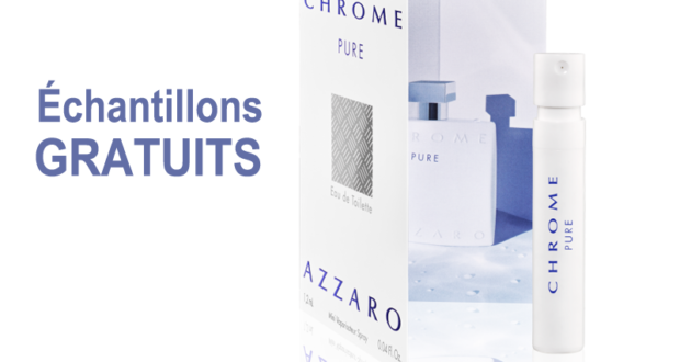 Échantillons gratuits du parfum Azzaro Chrome Pure