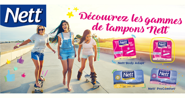 1000 testeuses pour les tampons Nett Body Adapt et ProComfort