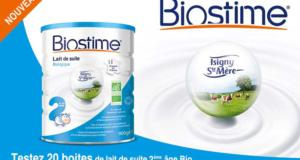 20 boîtes de Lait 2ème âge Bio de BIOSTIME à tester