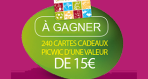 240 cartes cadeau PicWic de 15 euros