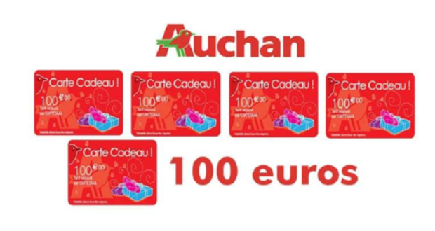 Cartes cadeau Auchan de 100 euros