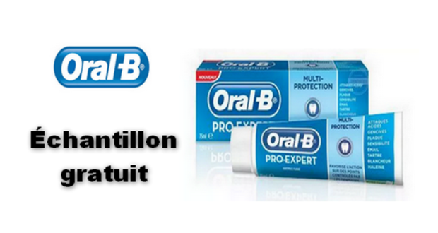 Échantillons gratuits de dentifrice Oral-B