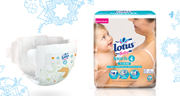 4000 paquets gratuits de couches Lotus Baby Touch