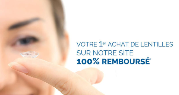 Votre 1er achat en ligne de Lentilles 100% Remboursé