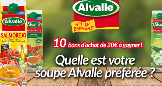 10 bons d’achat Alvalle de 20 euros