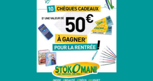 10 chèques cadeau Stokomani de 50 euros
