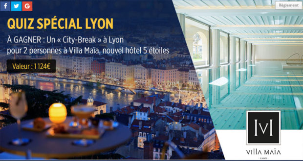 Week-end à Lyon pour 2 à l'hôtel 5 étoiles Villa Maïa