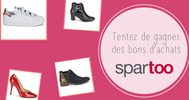 5 bons d'achat Spartoo de 100 euros