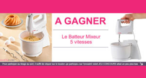 Chaque mois 1 lot (batteur mixeur, robot de cuisine, robot aspirateur, etc.)