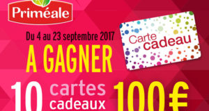 10 cartes cadeau de 100 euros