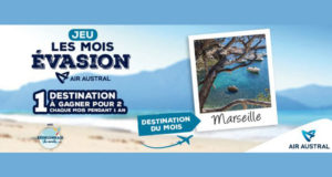 2 billets d’avion AR Réunion-Marseille ou Marseille-Réunion