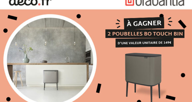 2 poubelles Bo Touch Bin de chez Brabantia