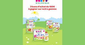 3 bons d'achat Hipp Biologique de 100 euros