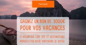 Chèque voyage de 3000 euros pour une destination au choix