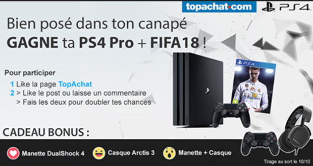 Console PS4 Pro avec le jeu FIFA 18