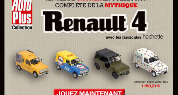 3 collections de miniatures Renault 4 (1180 euros)