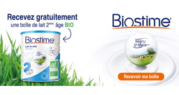 3000 boîtes de lait de suite Biostime à tester gratuitement