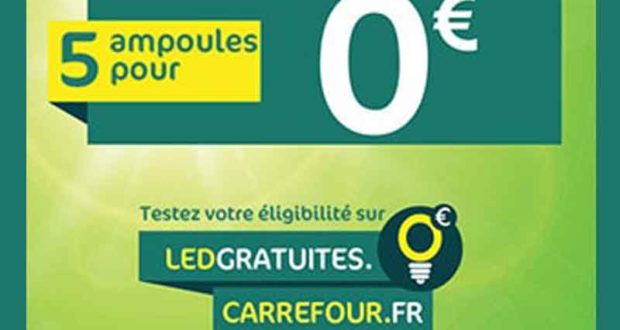 5 ampoules LED 100% gratuites