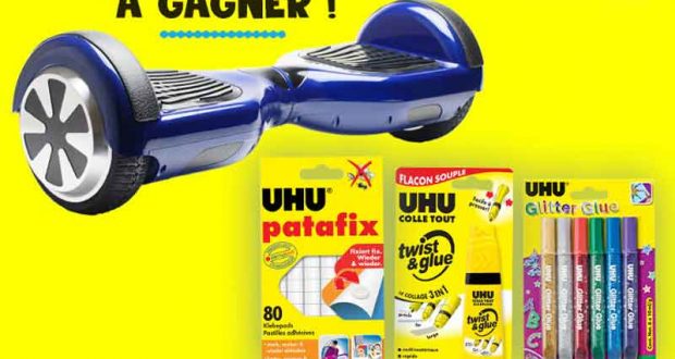 Hoverboard + 4 produits de colle Uhu