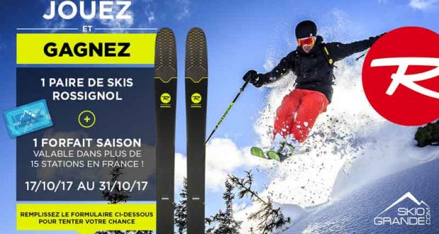 Paire de skis Rossignol + 1 forfait de ski (valeur 4529 euros)