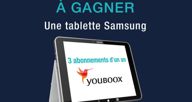 Tablette Samsung Galaxy Tab A + Abonnement Youboox d’un an