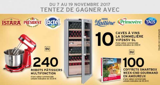 10 caves à vin la Sommelière (valeur unitaire 2000 euros)