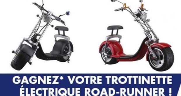 2 trottinettes électriques Road-Runner (valeur unitaire 2000 euros)