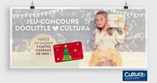 3 cartes cadeau Cultura de 500 euros