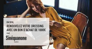 4 bons d’achat de 1000€ à valoir en boutique Sinequanone