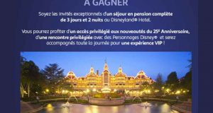4 séjours VIP en famille à Disneyland Paris (valeur unitaire 12 840 euros)