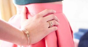 Bague bandeau tout or rose (valeur 1450 euros)