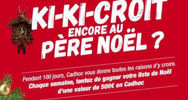 Chaque semaine 1 carte cadeau Cadhoc de 500 euros