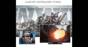 TV 100 cm + console PS4 + jeu vidéo