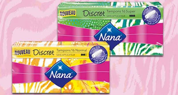2400 packs de tampons Nana Discret gratuits