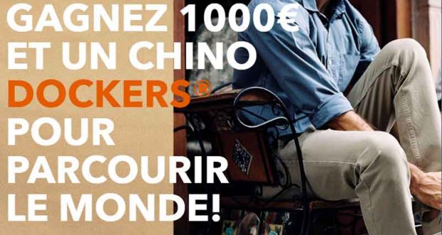 Chèque de 1000 euros + Pantalon chino Dockers