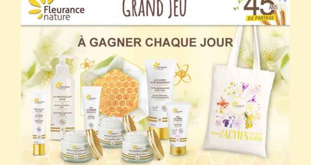 1 lot comportant 8 produits de soins Fleurance Nature + tote bag