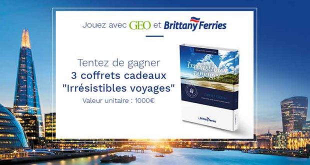 3 coffrets voyage Brittany Ferries