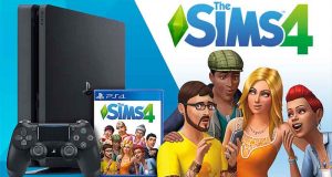 Console de jeux PS4 avec le jeu Les Sims
