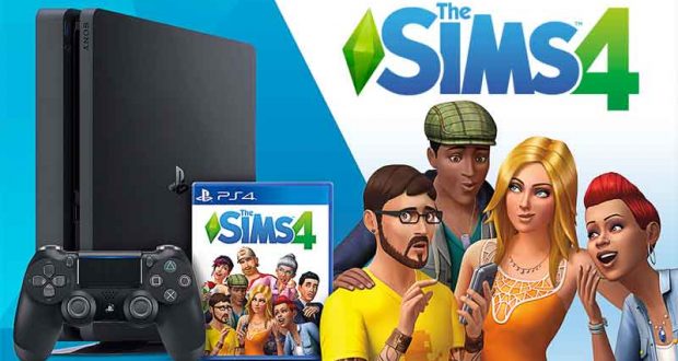 Console de jeux PS4 avec le jeu Les Sims