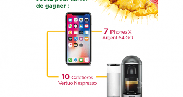 7 smartphones Apple IPhone X 64 GO (valeur unitaire 1160 euros)
